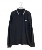 FRED PERRYフレッドペリー）の古着「LS TWIN TIPPED SHIRT」｜ブラック