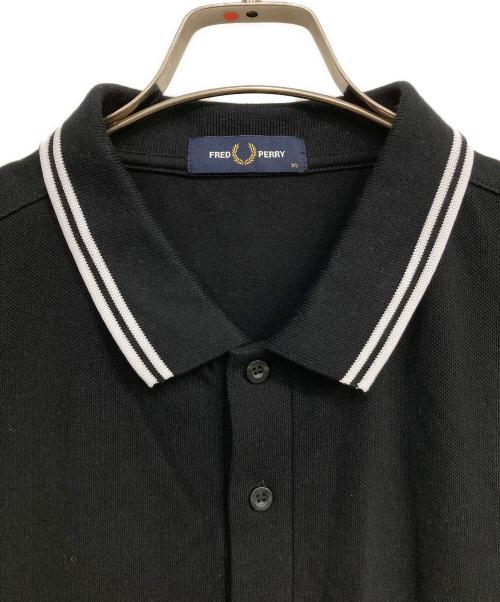FRED PERRY（フレッドペリー）FRED PERRY (フレッドペリー) LS TWIN TIPPED SHIRT ブラック サイズ:XLの古着・服飾アイテム