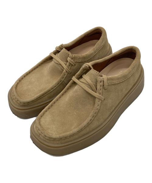 CLARKS SIGNATURE（クラークス）CLARKS SIGNATURE (クラークス) 厚底ワラビーシューズ ベージュ サイズ:24cmの古着・服飾アイテム