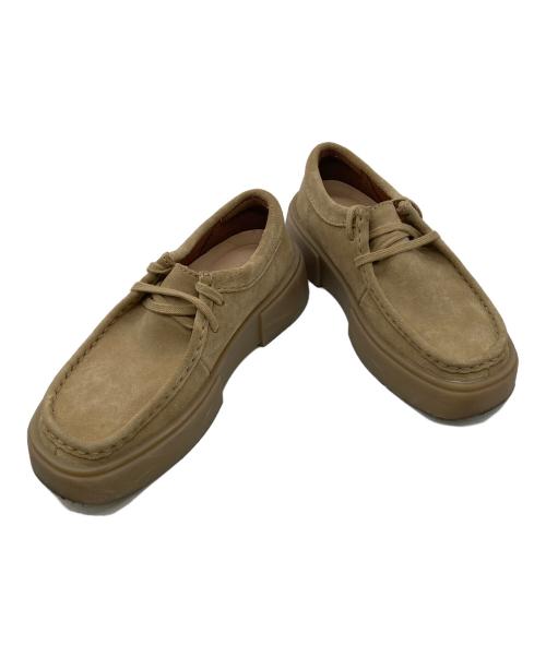 CLARKS SIGNATURE（クラークス）CLARKS SIGNATURE (クラークス) 厚底ワラビーシューズ ベージュ サイズ:24cmの古着・服飾アイテム