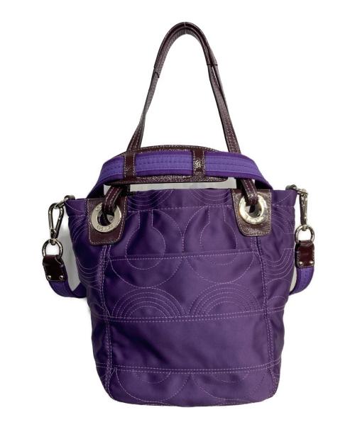 COACH（コーチ）COACH (コーチ) 2WAYバッグ パープルの古着・服飾アイテム