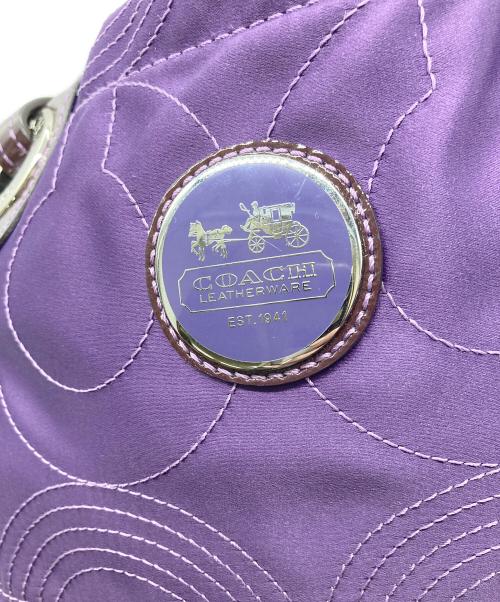 COACH（コーチ）COACH (コーチ) 2WAYバッグ パープルの古着・服飾アイテム