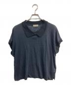 MARGARET HOWELLマーガレットハウエル）の古着「LINEN JERSEY POLO」｜ネイビー