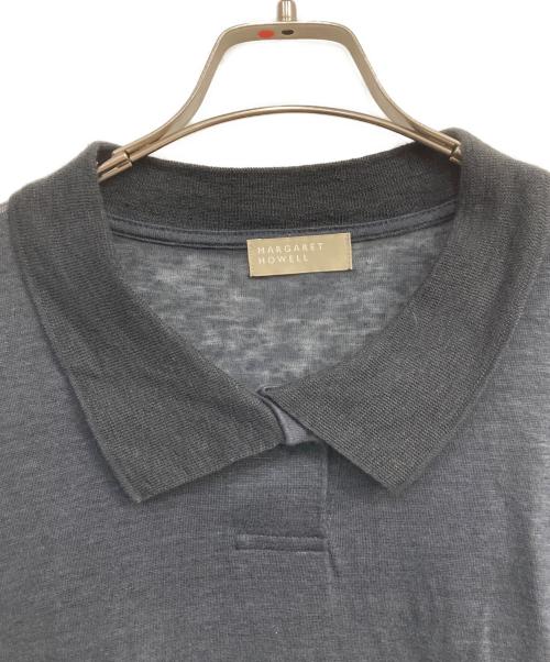MARGARET HOWELL（マーガレットハウエル）MARGARET HOWELL (マーガレットハウエル) LINEN JERSEY POLO ネイビー サイズ:2の古着・服飾アイテム