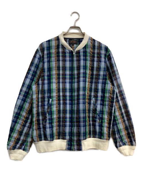 BEAMS PLUS（ビームスプラス）BEAMS PLUS (ビームスプラス) シアサッカー スポーツ ブルゾン ブルー サイズ:Lの古着・服飾アイテム