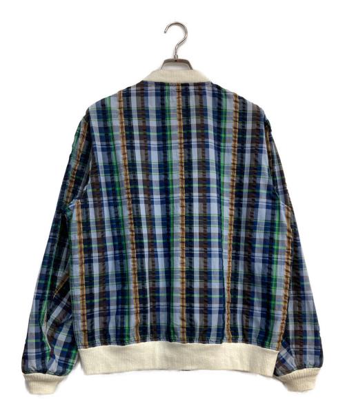 BEAMS PLUS（ビームスプラス）BEAMS PLUS (ビームスプラス) シアサッカー スポーツ ブルゾン ブルー サイズ:Lの古着・服飾アイテム