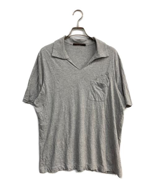 LOUIS VUITTON（ルイ ヴィトン）LOUIS VUITTON (ルイ ヴィトン) モノグラムポケットポロシャツ グレー サイズ:ＸＬの古着・服飾アイテム