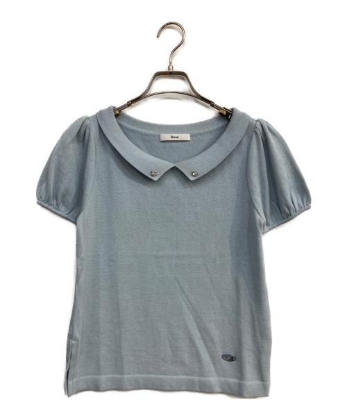 Rene（ルネ）Rene (ルネ) 襟付ニット ブルー サイズ:36の古着・服飾アイテム