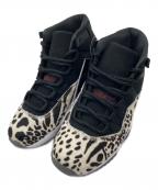 NIKEナイキ）の古着「WMNS AIR JORDAN 11 RETRO Animal Instinct」｜ブラック×ベージュ