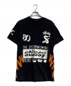 stussyステューシー）の古着「プリントTシャツ」｜ブラック