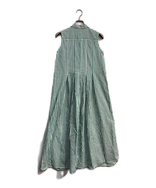 ne quittez pas（ヌキテパ）ne quittez pas (ヌキテパ) POPLIN STRIPE SHRITS DRESS グリーン サイズ:Ｆｒｅｅの古着・服飾アイテム