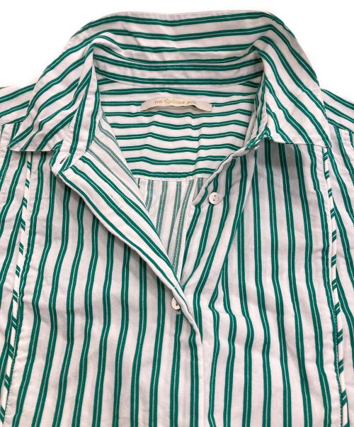 ne quittez pas（ヌキテパ）ne quittez pas (ヌキテパ) POPLIN STRIPE SHRITS DRESS グリーン サイズ:Ｆｒｅｅの古着・服飾アイテム