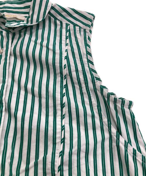 ne quittez pas（ヌキテパ）ne quittez pas (ヌキテパ) POPLIN STRIPE SHRITS DRESS グリーン サイズ:Ｆｒｅｅの古着・服飾アイテム