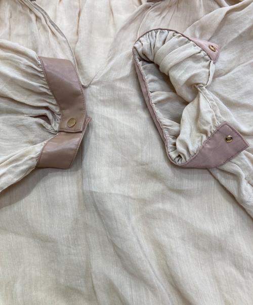 BEIGE（ベイジ）BEIGE (ベイジ) レザーパイピングノースリーブワンピース ブラウン サイズ:4の古着・服飾アイテム