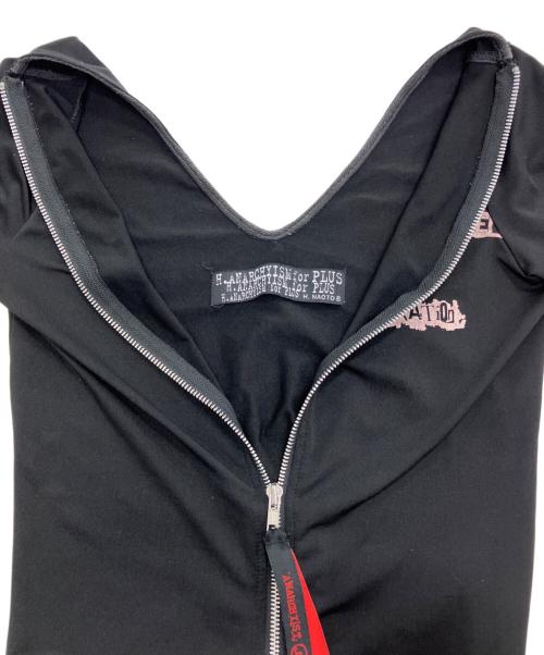 h.ANARCHY（エイチアナーキ）h.ANARCHY (エイチアナーキ) ダブルジップロングストレッチパーカー ブラック サイズ:Freeの古着・服飾アイテム