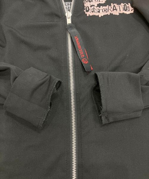 h.ANARCHY（エイチアナーキ）h.ANARCHY (エイチアナーキ) ダブルジップロングストレッチパーカー ブラック サイズ:Freeの古着・服飾アイテム