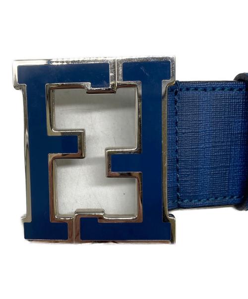 FENDI（フェンディ）FENDI (フェンディ) FFロゴバックルベルト ブルーの古着・服飾アイテム