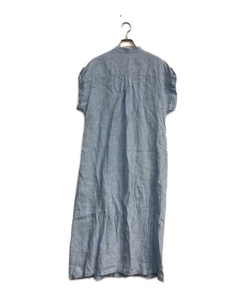 MACPHEE（マカフィー）MACPHEE (マカフィー) リネンシャーティング シャツワンピース ブルー サイズ:36の古着・服飾アイテム