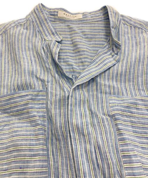 MACPHEE（マカフィー）MACPHEE (マカフィー) リネンシャーティング シャツワンピース ブルー サイズ:36の古着・服飾アイテム