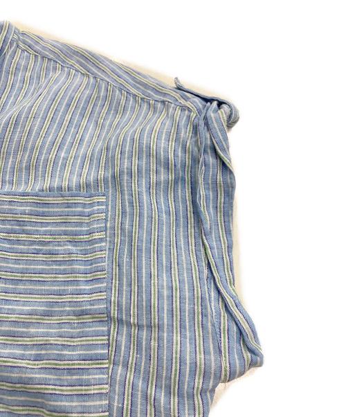 MACPHEE（マカフィー）MACPHEE (マカフィー) リネンシャーティング シャツワンピース ブルー サイズ:36の古着・服飾アイテム