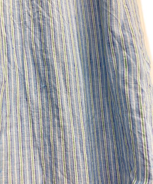 MACPHEE（マカフィー）MACPHEE (マカフィー) リネンシャーティング シャツワンピース ブルー サイズ:36の古着・服飾アイテム