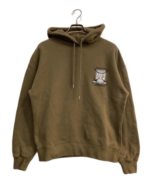 maison kitsune（メゾンキツネ）MAISON KITSUNE (メゾンキツネ) カレッジ・フォックスパーカー カーキ サイズ:Sの古着・服飾アイテム