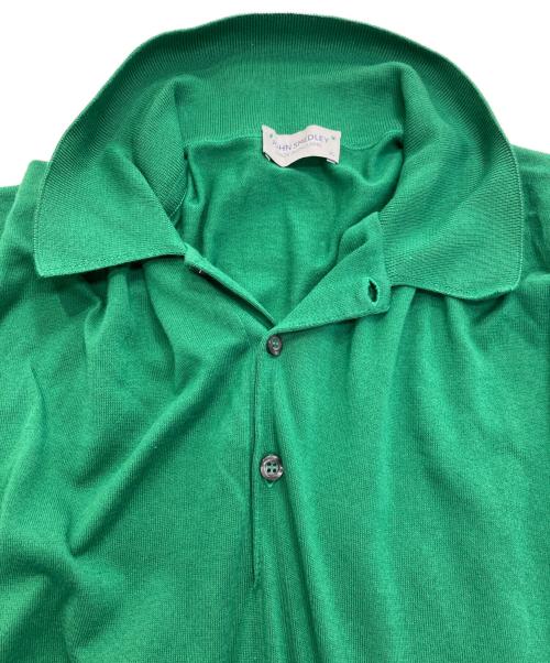 JOHN SMEDLEY（ジョンスメドレー）JOHN SMEDLEY (ジョンスメドレー) コットンニットポロシャツ グリーン サイズ:XLの古着・服飾アイテム