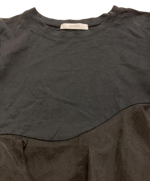 Snidel（スナイデル）Snidel (スナイデル) 異素材ペプラムTシャツ ブラック サイズ: ONEの古着・服飾アイテム