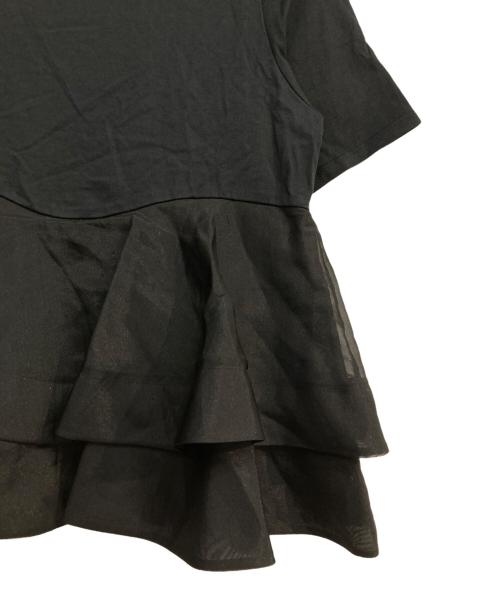 Snidel（スナイデル）Snidel (スナイデル) 異素材ペプラムTシャツ ブラック サイズ: ONEの古着・服飾アイテム