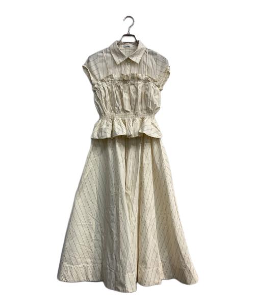 Snidel（スナイデル）Snidel (スナイデル) Sustaina ビスチェコンビシャツワンピ ベージュの古着・服飾アイテム