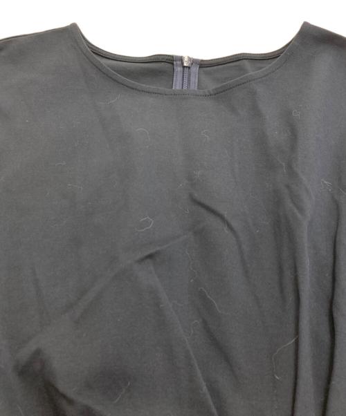 BLUE LABEL CRESTBRIDGE（ブルーレーベルクレストブリッジ）BLUE LABEL CRESTBRIDGE (ブルーレーベルクレストブリッジ) モックロディーシルケットワンピース ネイビー サイズ:36の古着・服飾アイテム