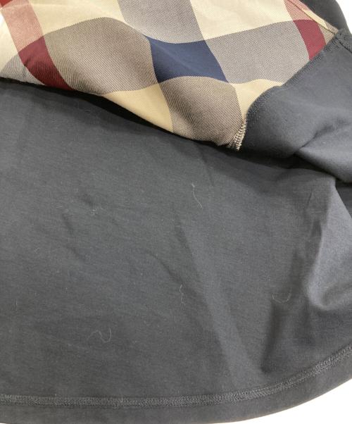 BLUE LABEL CRESTBRIDGE（ブルーレーベルクレストブリッジ）BLUE LABEL CRESTBRIDGE (ブルーレーベルクレストブリッジ) モックロディーシルケットワンピース ネイビー サイズ:36の古着・服飾アイテム