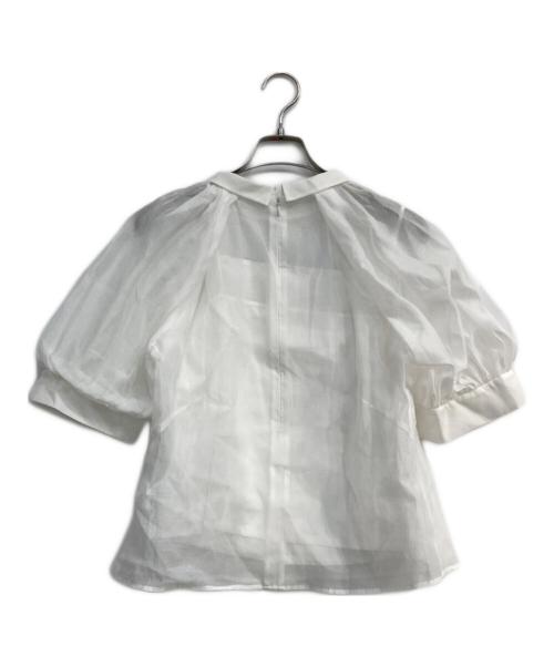 CELFORD（セルフォード）CELFORD (セルフォード) 衿付きパフスリーブブラウス ホワイト サイズ:36の古着・服飾アイテム