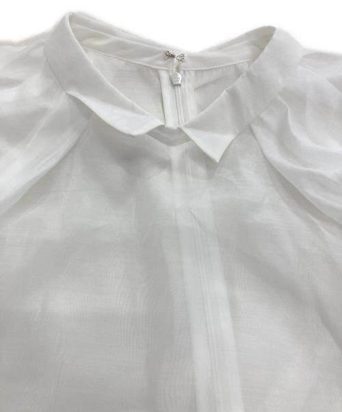CELFORD（セルフォード）CELFORD (セルフォード) 衿付きパフスリーブブラウス ホワイト サイズ:36の古着・服飾アイテム