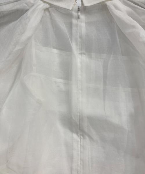 CELFORD（セルフォード）CELFORD (セルフォード) 衿付きパフスリーブブラウス ホワイト サイズ:36の古着・服飾アイテム