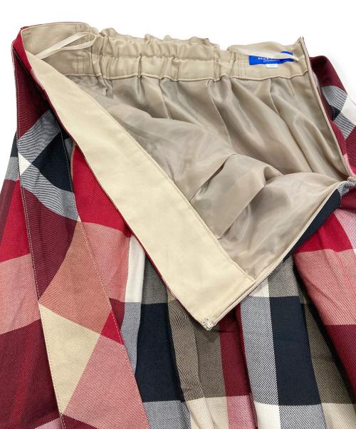 BLUE LABEL CRESTBRIDGE（ブルーレーベルクレストブリッジ）BLUE LABEL CRESTBRIDGE (ブルーレーベルクレストブリッジ) チェックスカート レッド サイズ:36の古着・服飾アイテム