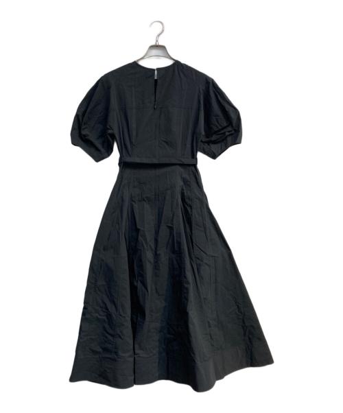 FRAY ID（フレイ アイディー）FRAY ID (フレイ アイディー) フレアパフスリーブワンピース ブラックの古着・服飾アイテム