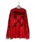 OFFWHITE (オフホワイト) DIAG STENCIL L/S レッド サイズ:L：8000円
