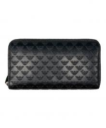 EMPORIO ARMANI（エンポリオアルマーニ）の古着「ラウンドジップウォレット」｜ブラック