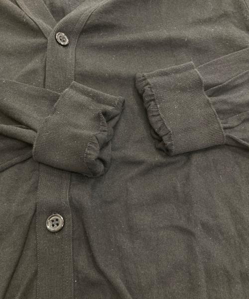 JOHN SMEDLEY（ジョンスメドレー）JOHN SMEDLEY (ジョンスメドレー) コットンVネックカーディガン ブラック サイズ:Mの古着・服飾アイテム