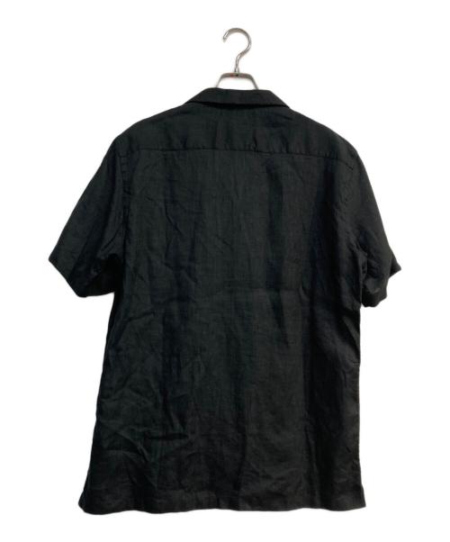 PT TORINO（ピーティートリノ）PT TORINO (ピーティートリノ) リネンオープンカラーシャツ ブラック サイズ:41の古着・服飾アイテム