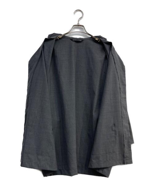 mizuiro-ind（ミズイロインド）mizuiro-ind (ミズイロインド) ウールブレンドシャツジャケット グレー サイズ:Freeの古着・服飾アイテム