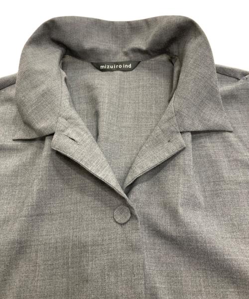 mizuiro-ind（ミズイロインド）mizuiro-ind (ミズイロインド) ウールブレンドシャツジャケット グレー サイズ:Freeの古着・服飾アイテム