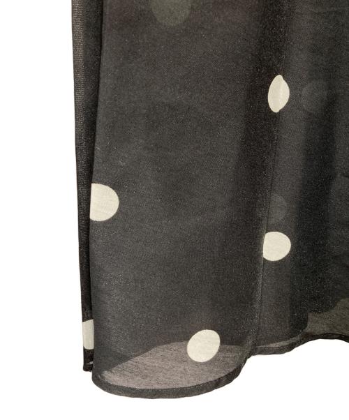 UNITED ARROWS（ユナイテッドアローズ）UNITED ARROWS (ユナイテッドアローズ) オーガンジー プリント プリーツスカート ブラック サイズ:Freeの古着・服飾アイテム