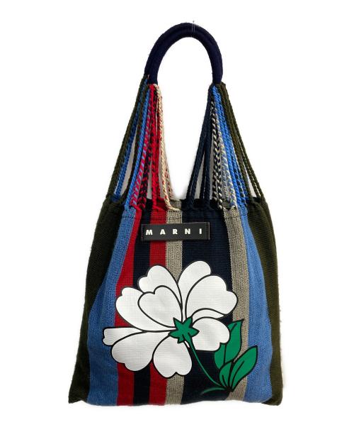 MARNI（マルニ）MARNI (マルニ) フラワーハンモックバッグ ネイビーの古着・服飾アイテム