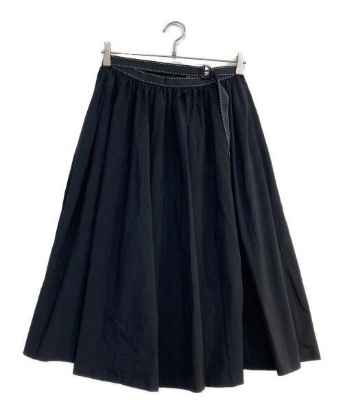 FOXEY NEWYORK（フォクシーニューヨーク）FOXEY NEWYORK (フォクシーニューヨーク) フレアステッチスカート ブラック サイズ:SIZE 40の古着・服飾アイテム