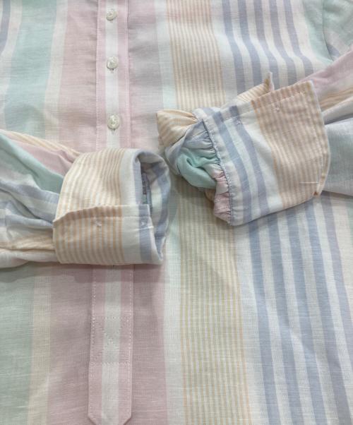 BROOKS BROTHERS（ブルックスブラザーズ）BROOKS BROTHERS (ブルックスブラザーズ) マルチストライプバンドカラーシャツワンピース マルチカラー サイズ:Sの古着・服飾アイテム