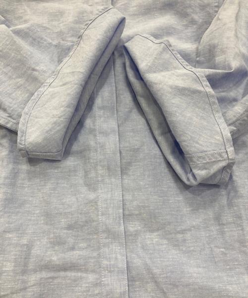 BROOKS BROTHERS（ブルックスブラザーズ）BROOKS BROTHERS (ブルックスブラザーズ) フリルスリーブブラウス ブルー サイズ:4の古着・服飾アイテム