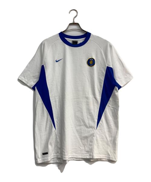 NIKE（ナイキ）NIKE (ナイキ) ワッペンロゴTEE ホワイト×ブルー サイズ:Lの古着・服飾アイテム