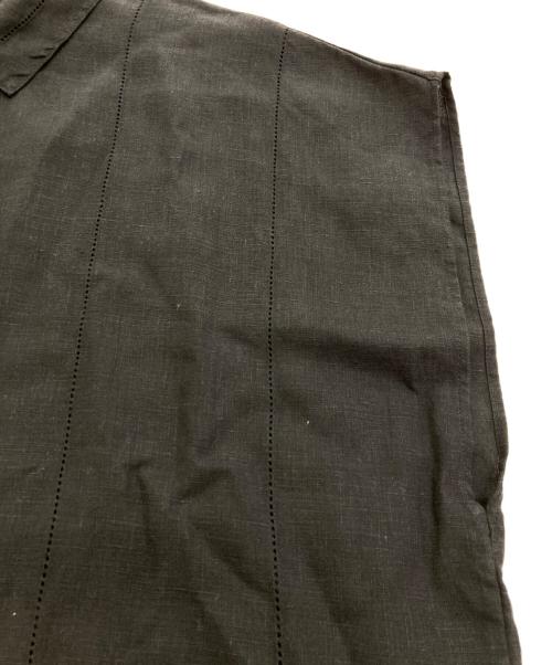 GALERIE VIE（ギャルリーヴィー）GALERIE VIE (ギャルリーヴィー) フレンチリネン シャツワンピース ブラック サイズ:Freeの古着・服飾アイテム